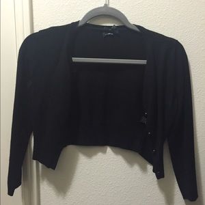 black crop sweater