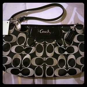 black coach signature purse
