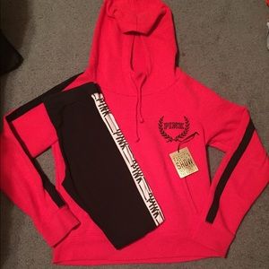 NWT Red Victoria's Secret PINK Hoodie Size Medium