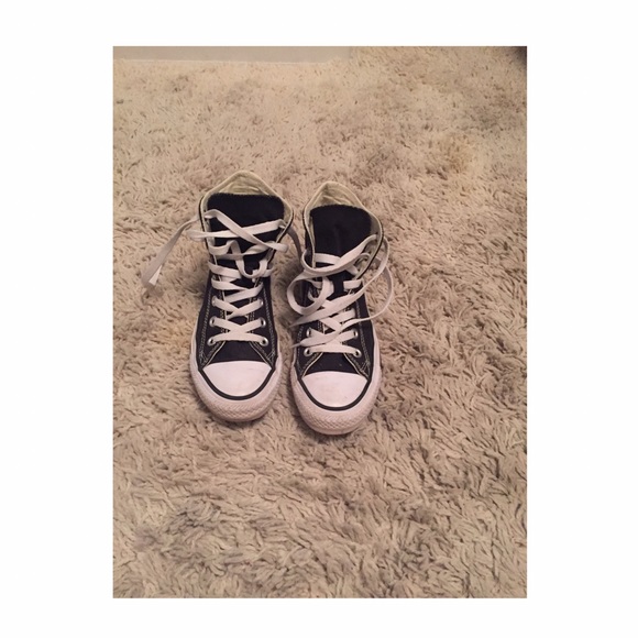 Black high top converse
