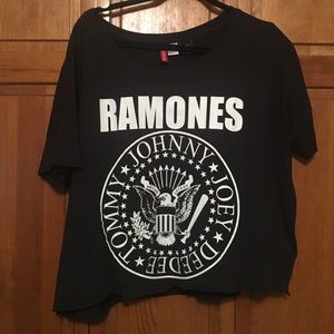 DIY Cropped Ramones Pajama Top