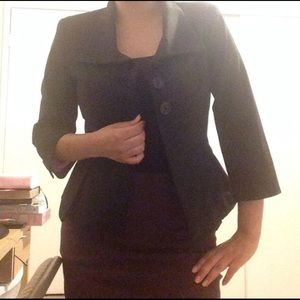 Black peplum jacket NWT