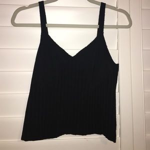 black ribbed tank top