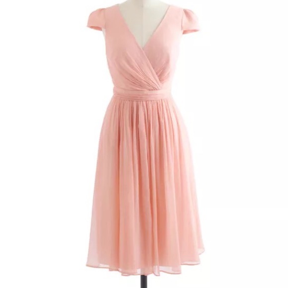 J crew Mirabelle Dress blush bridesmaid