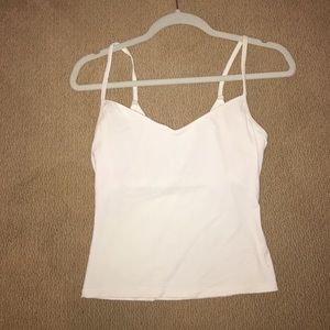 white spandex cami