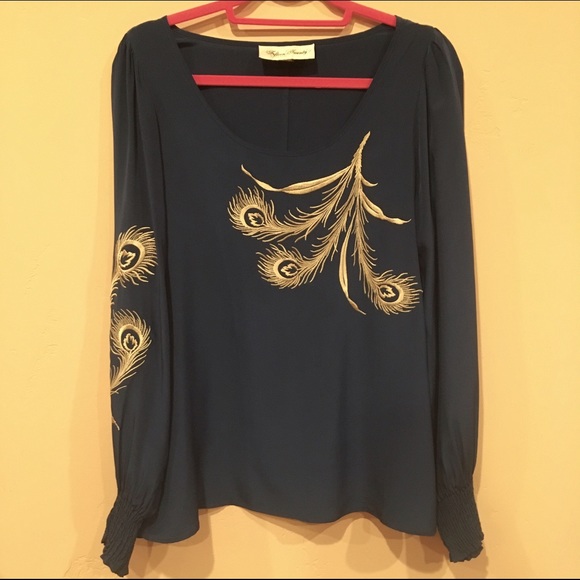 Fifteen Twenty embroidered silk blouse