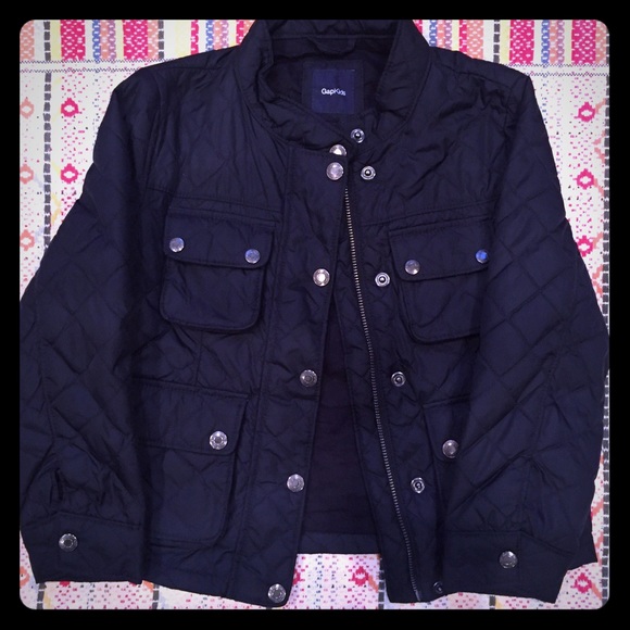 GAP ~ Girls Moto Puffer Jacket Coat ~ Size S (6-7)