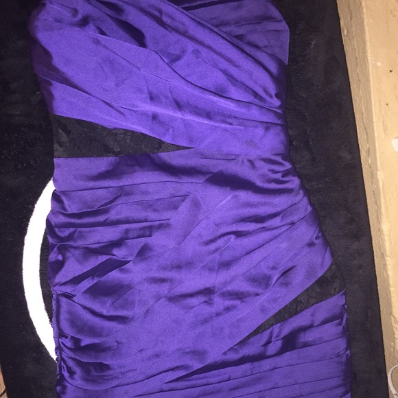Express size 0 purple satin dress.