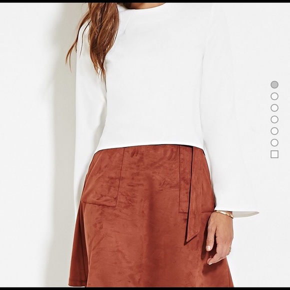 faux suede d-ring skirt