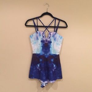 Strappy Watercolor Romper