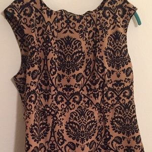 Black and Tan printed dress