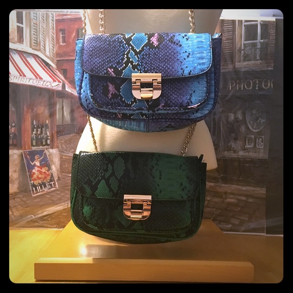 *NEW* (2) Charming Charlie Purses, Faux Snakeskin