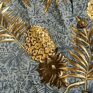 Pineapple Print Hawaiian Shirt | Blue