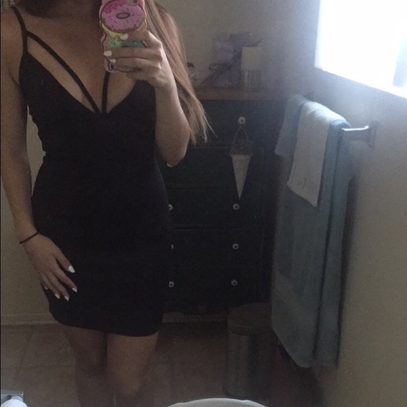 Missguided black bodycon dress