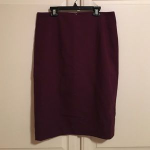 NWT Loft deep purple pencil skirt size 8T