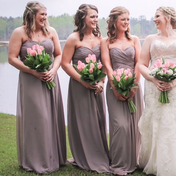 WORN ONCE grey formal/bridesmaid dress 💋