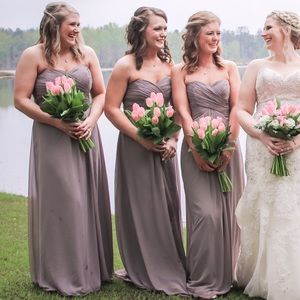 WORN ONCE grey formal/bridesmaid dress 💋