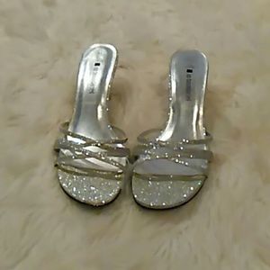 Silver heels w/ sparkly straps