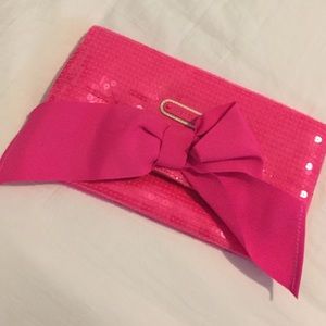 Juicy Couture pink sequin clutch