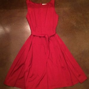St. John stunning red silk dress
