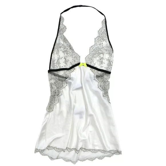 VS Satin Slip w/ Lace Appliqué NWT