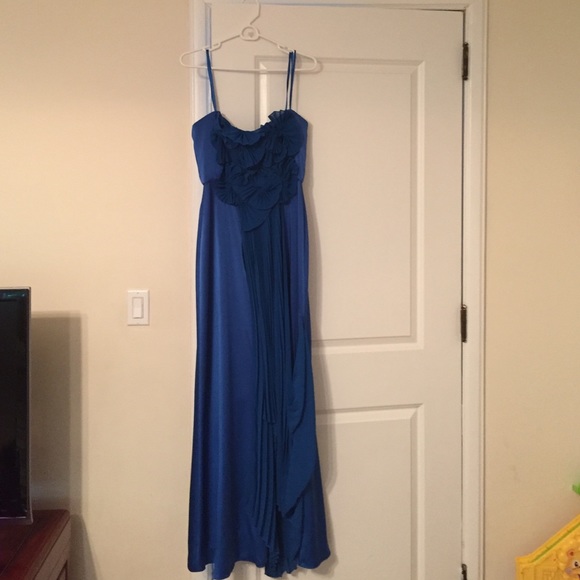BCBG Maxazria royal blue strapless dress