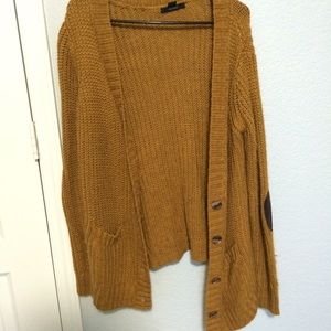Yellow mustard forever 21 cardigan