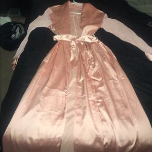 Light pink satin and silk maxi jacket 💕
