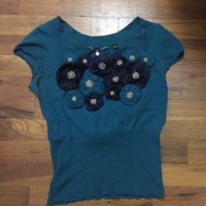 Anthropologie short sleeved sweater in size xs