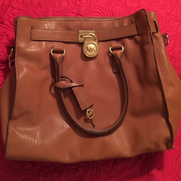 Authentic! Large MK tan leather Hamilton bag. - Picture 1 of 4