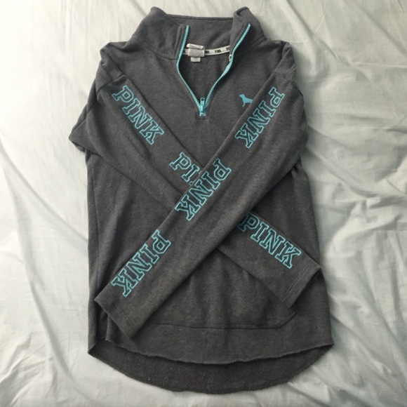 PINK grey/mint half zip