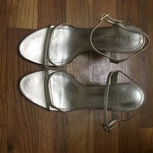 Ralph Lauren metallic gold heels in Size 7.5.