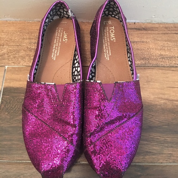 Purple glitter TOMS