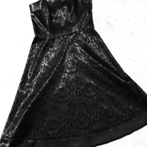 White House Black Market Strapless Black Dress