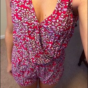 F21 Pink Floral Romper
