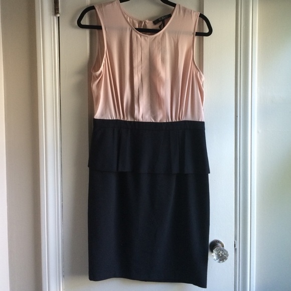 NWT BCBG blush and black dress size 10