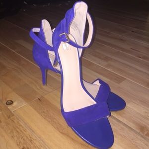 Blue Suede Mini Stilettos