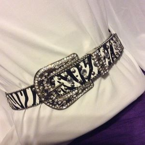 New Zebra belt with jewels