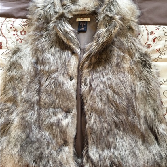 Faux fur vest.