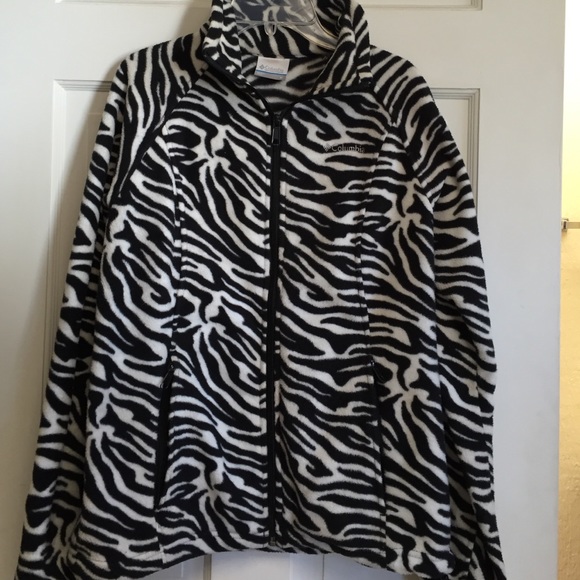 zebra print fleece jacket