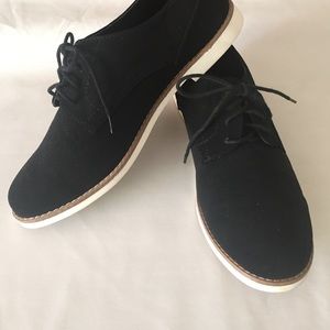 Black and white shoes