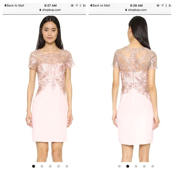 Marchesa Notte cocktail sheath dress