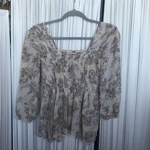 Free People / Floral Boho blouse