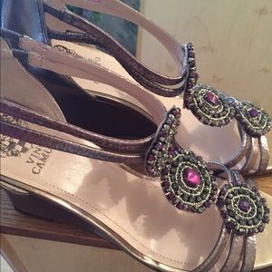 Vince Camuto Beaded Crystal Sandals