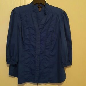 Cobalt blue button up