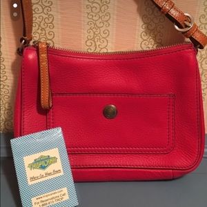 Perfect hot pink leather coach bag!