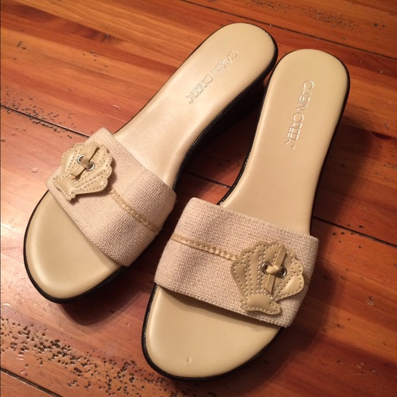 Tan Wedge Sandal. Slide on. Size 9. BUNDLE