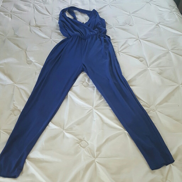 Navy blue jump suit