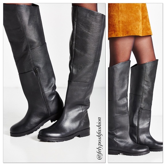 Urban Outfitters Sally Leather Over The Knee Boots - Picture 3 of 3