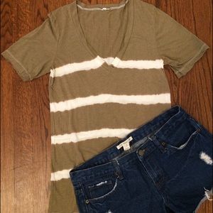 Tie Dye V Neck J. Crew